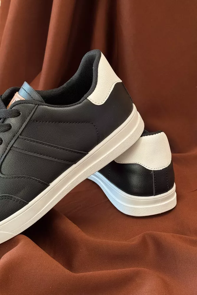 Купить Кеды мужские, цвет черно-белый, 248RR205 оптом - Фото №4