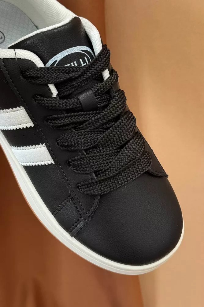 Купити Кеди жіночі, колір чорно-білий, 248RJH100-14 оптом - Фото №2