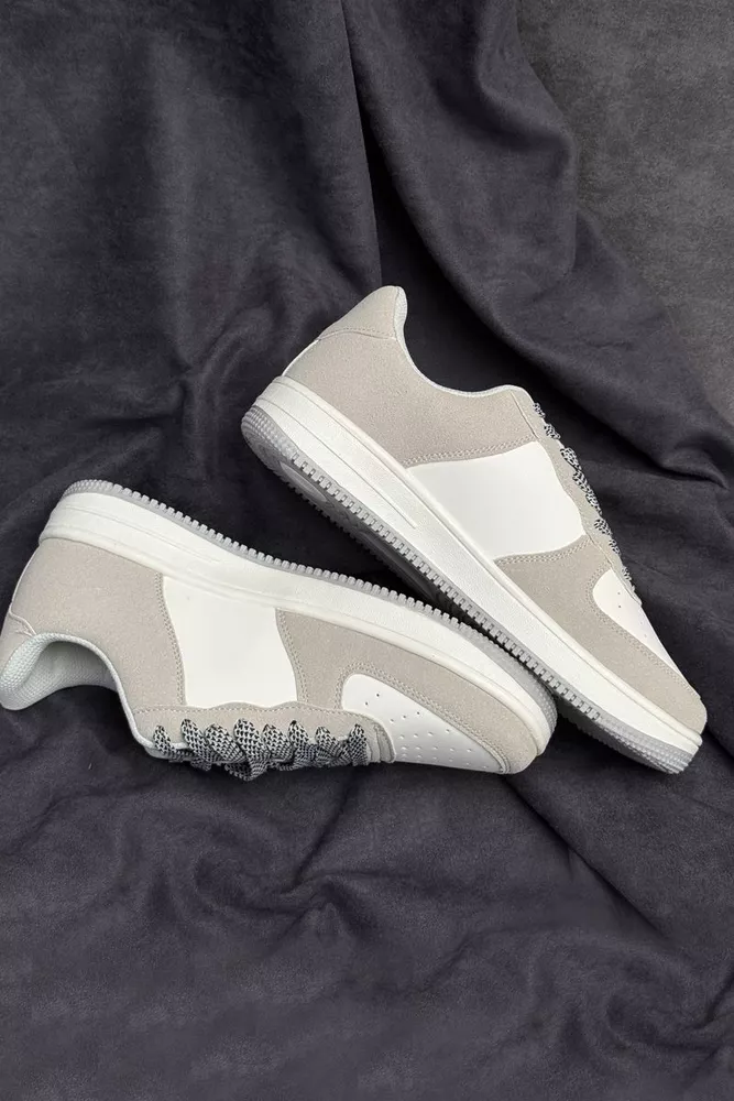 Купить Кроссовки мужские, цвет бело-серый, 248RHB710-6 - Фото №3