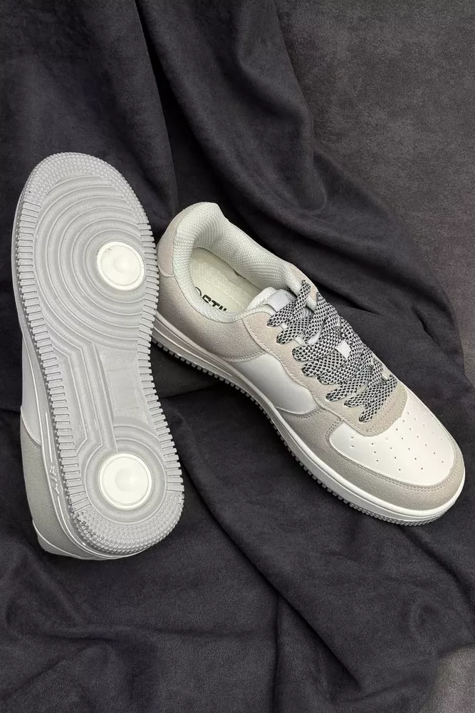 Купить Кроссовки мужские, цвет бело-серый, 248RHB710-6 - Фото №5