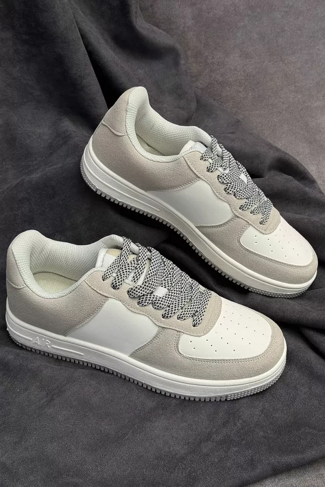 Купить Кроссовки мужские, цвет бело-серый, 248RHB710-6 - Фото №1