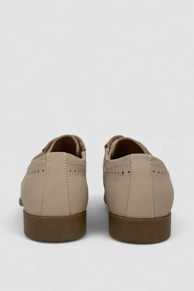 Купить Туфли мужские с перфорацией, цвет темно-бежевый, 243RC1593 - Фото №4