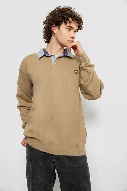 Светр-обманка чоловічий, колір бежевий, 161R924