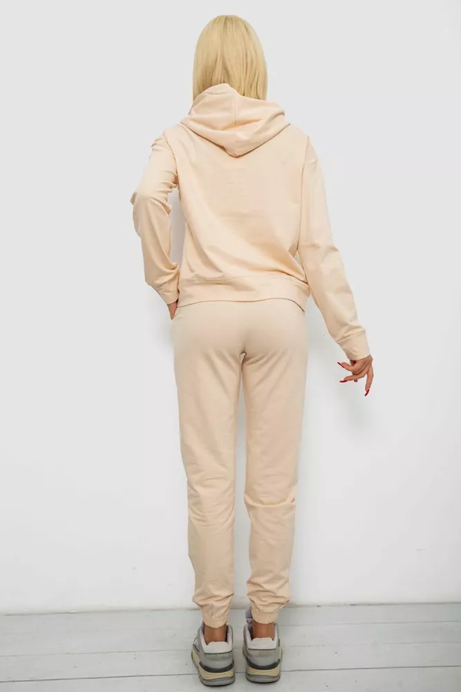 Купити Спортивний костюм жіночий двонитка, колір бежевий, 214R1419-006 - Фото №4