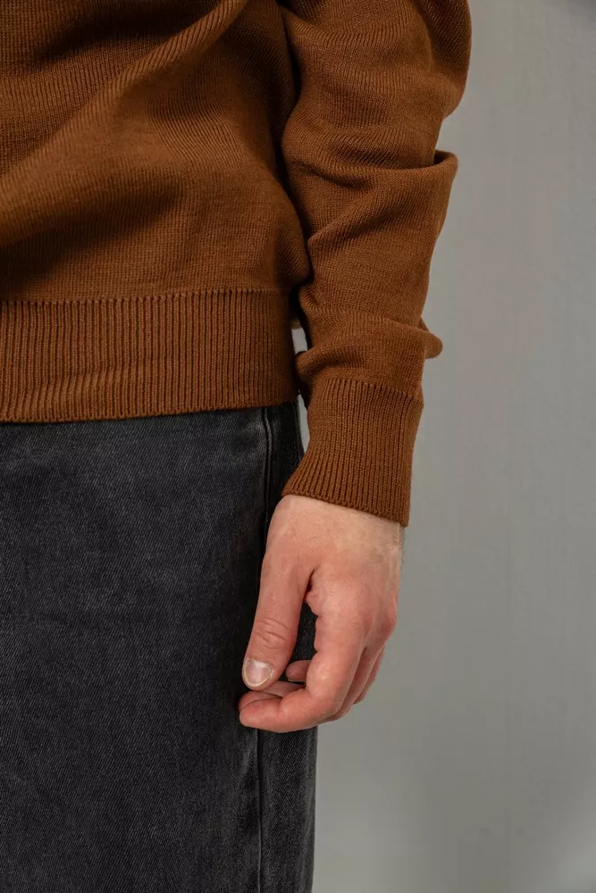 Купить Свитер-обманка мужской, цвет коричневый, 161R924 - Фото №5