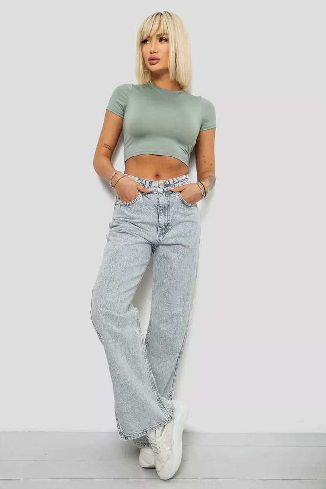 Купити Джинси жіночі прямі 244R1686S21, колір Сірий оптом - Фото №2