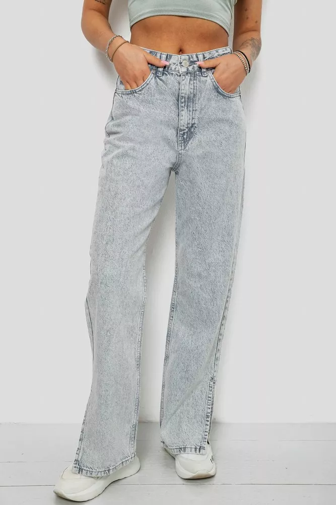 Купити Джинси жіночі прямі 244R1686S21, колір Сірий оптом - Фото №1