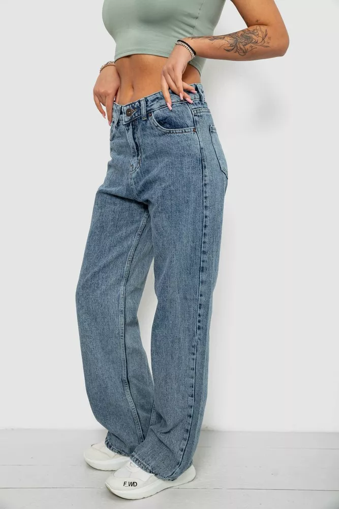 Купити Джинси жіночі, колір синій, 244R00602 оптом - Фото №3