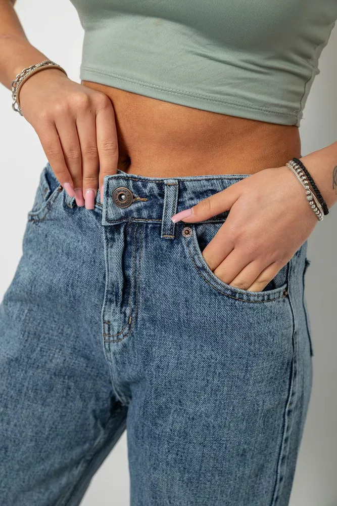 Купити Джинси жіночі, колір синій, 244R00602 оптом - Фото №5