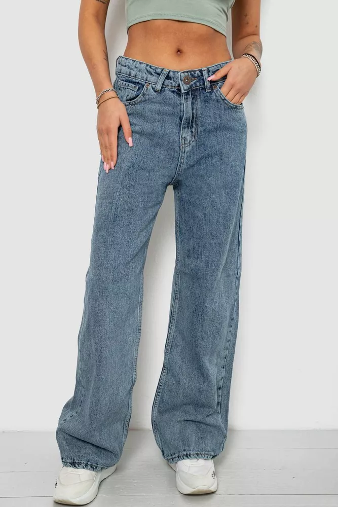 Купити Джинси жіночі, колір синій, 244R00602 оптом - Фото №1