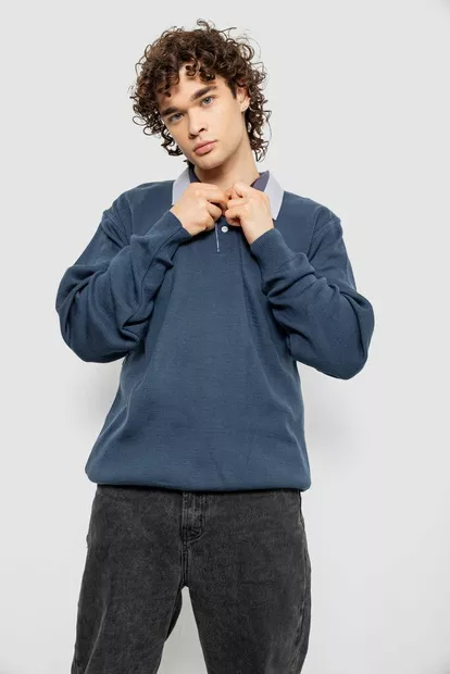 Свитер-обманка мужской, цвет синий, 161R924