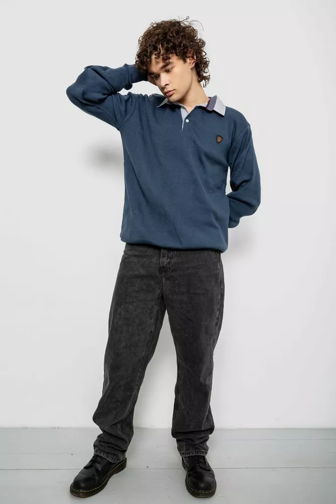 Купить Свитер-обманка мужской, цвет синий, 161R924 - Фото №2