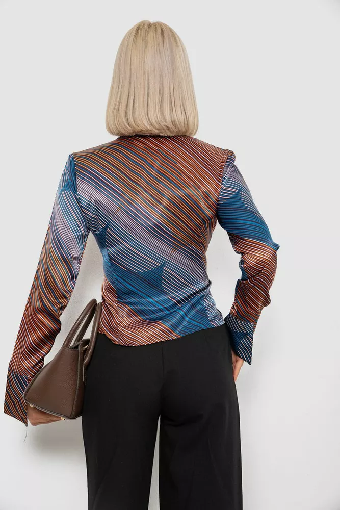 Купить Рубашка классическая в полоску, цвет синий, 230R642 оптом - Фото №4