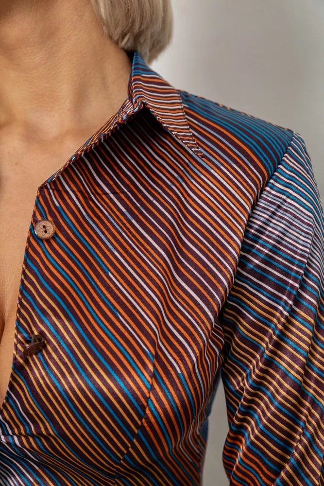 Купить Рубашка классическая в полоску, цвет синий, 230R642 оптом - Фото №5