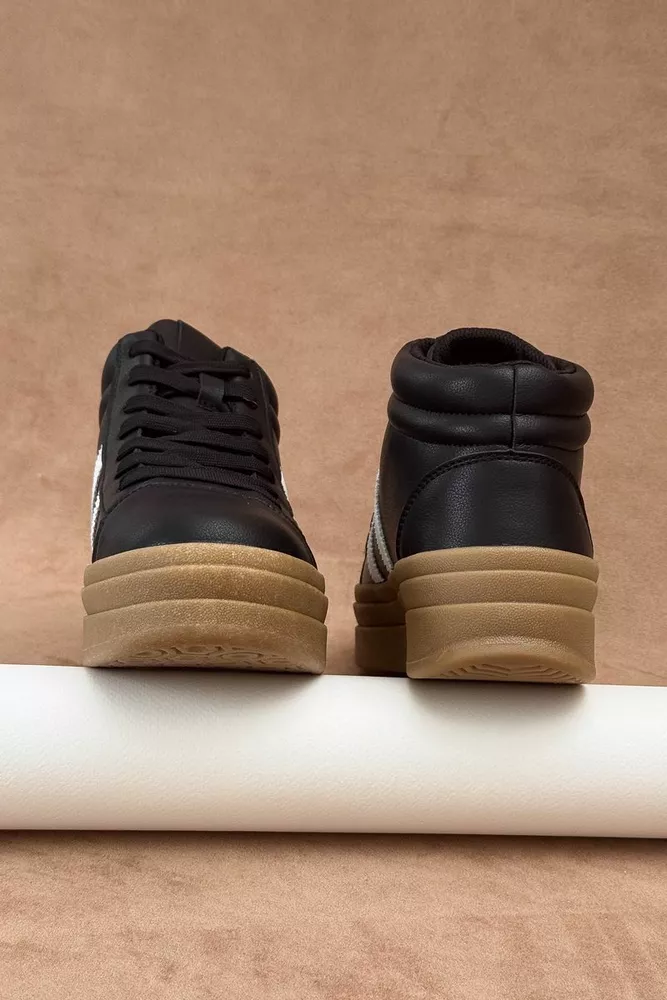 Купить Кроссовки женские демисезонные, цвет черно-белый, 248RWA180-5 оптом - Фото №4