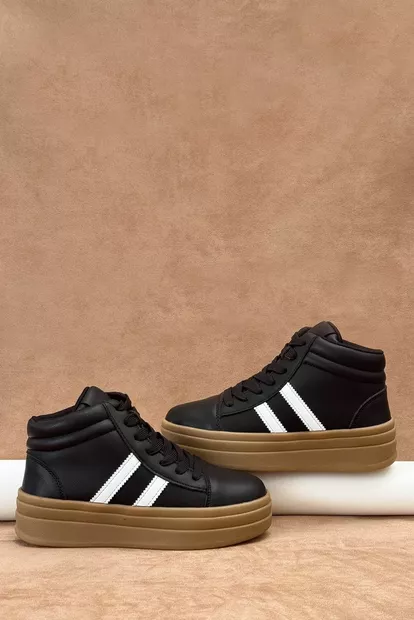 Кроссовки женские демисезонные, цвет черно-белый, 248RWA180-5