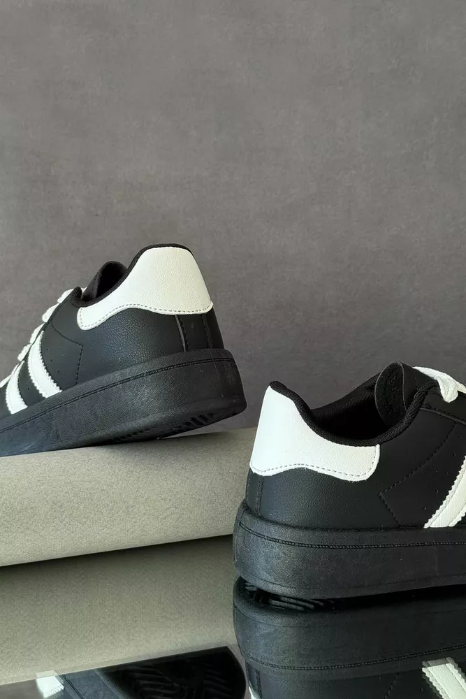 Купити Кросівки жіночі демісезонні, колір чорно-білий, 248RBK10-1 - Фото №4