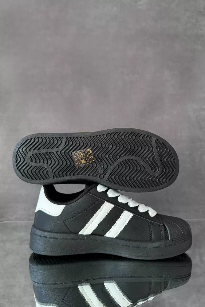 Купити Кросівки жіночі демісезонні, колір чорно-білий, 248RBK10-1 - Фото №5