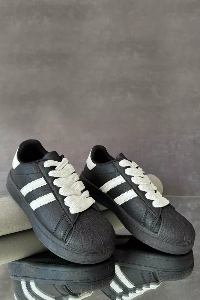 Купити Кросівки жіночі демісезонні, колір чорно-білий, 248RBK10-1 - Фото №1