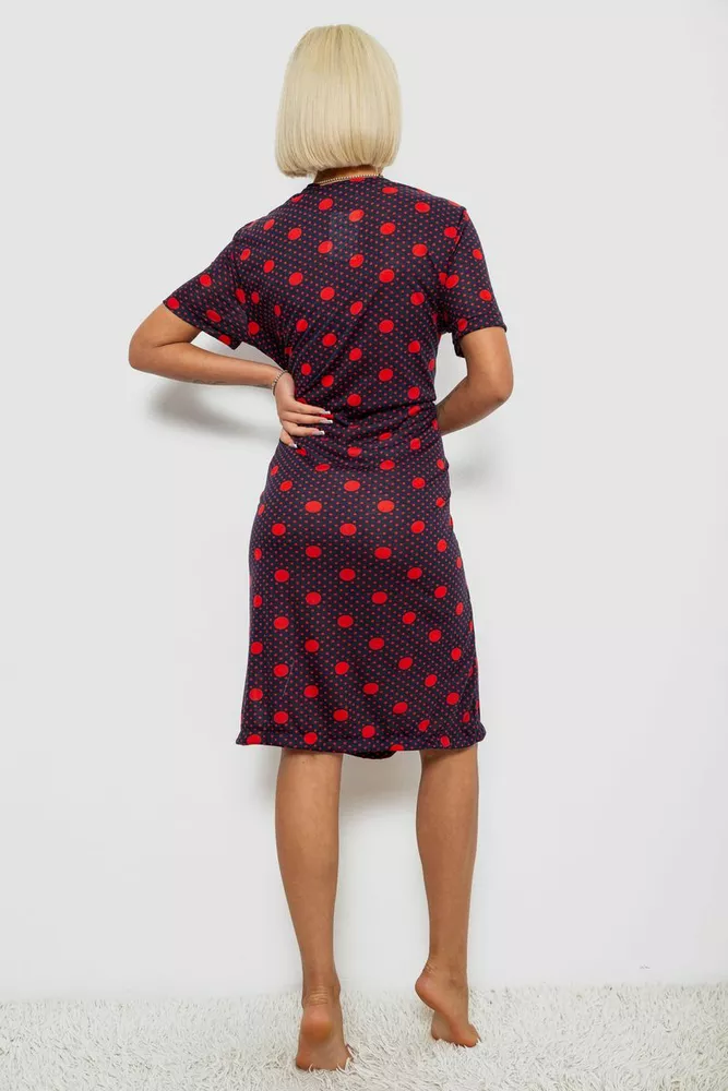 Купить Халат женский на молнии в горох, цвет сине-красный, 257R1030-5 - Фото №4