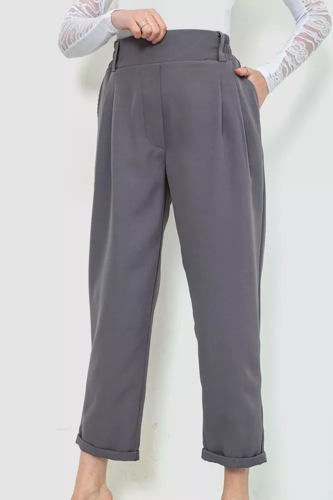 Купити Штани жіночі класичні, колір сірий, 102R335 - Фото №3
