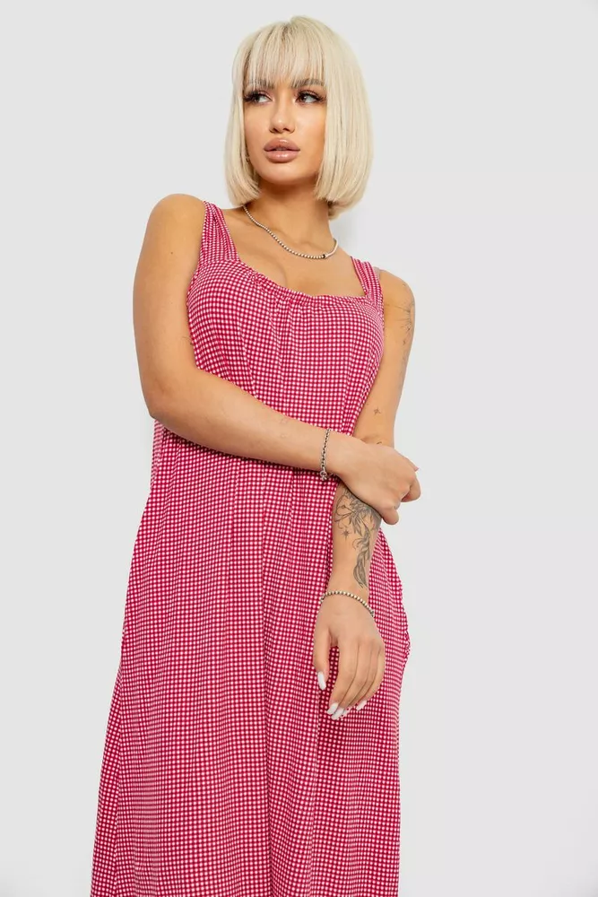 Купить Сарафан женский в клетку, цвет коралловый, 257R733-2 - Фото №2