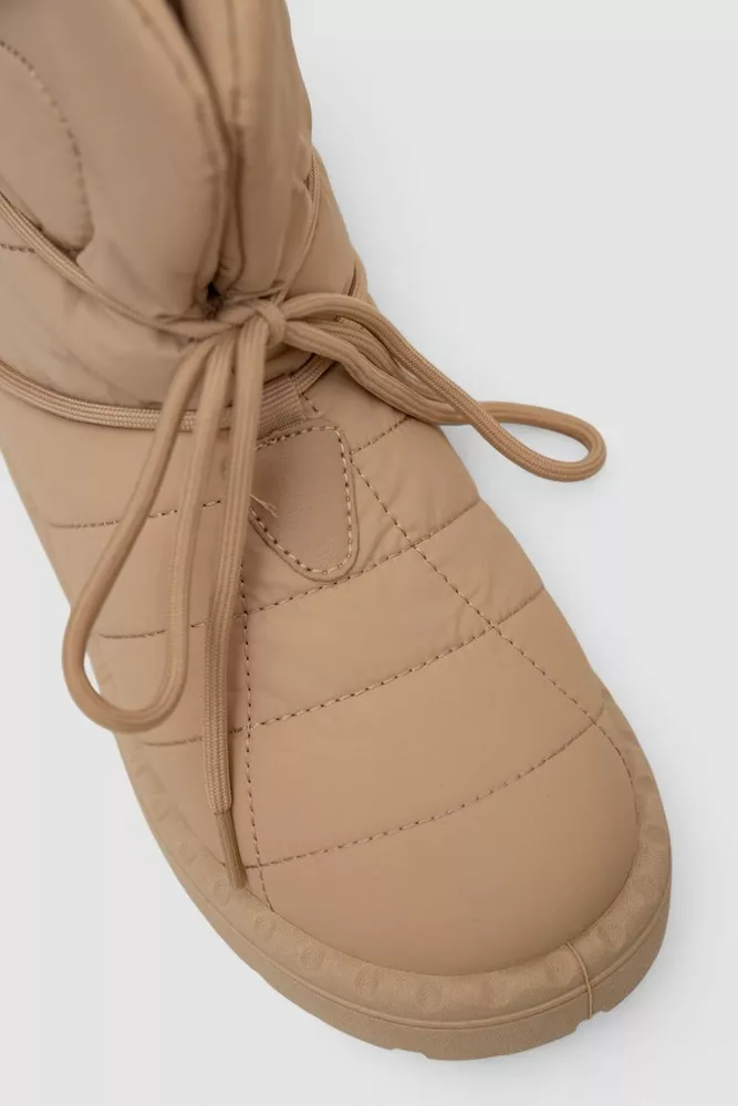 Купить Дутики женские зимние на меху, цвет бежевый, 248RFM100-5 - Фото №2