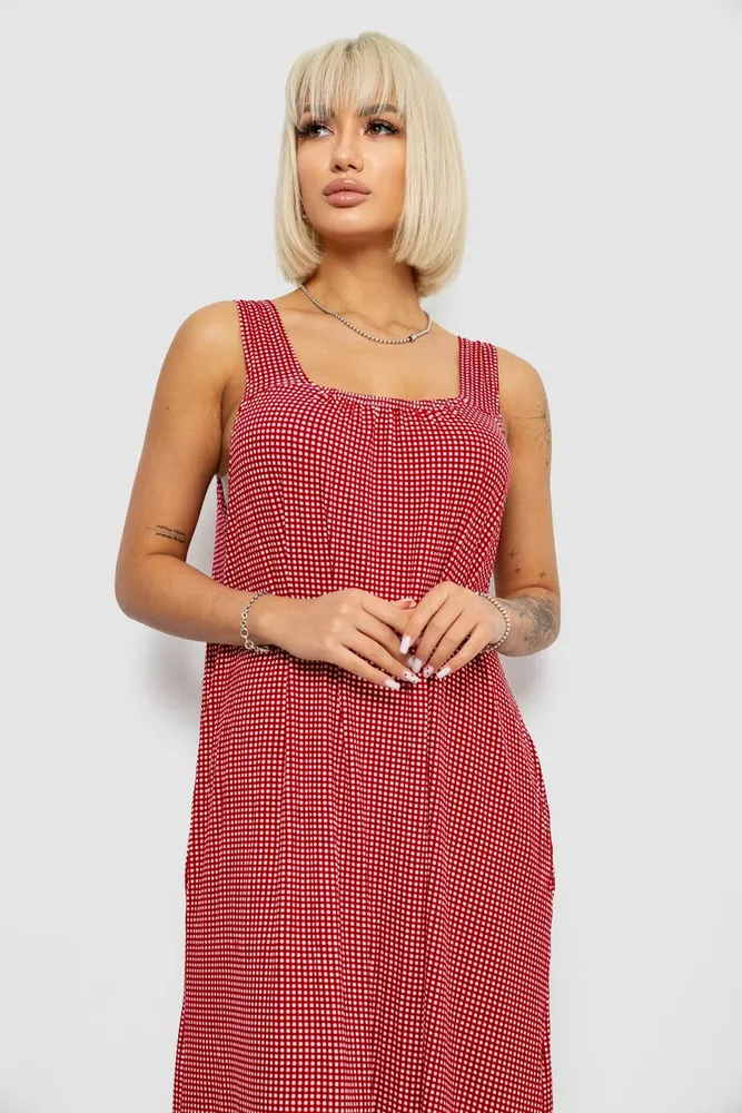 Купить Сарафан женский в клетку, цвет красный, 257R733-2 - Фото №2