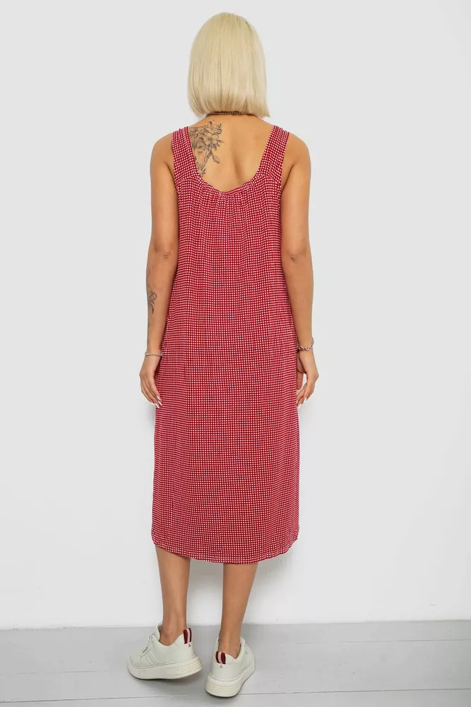Купить Сарафан женский в клетку, цвет красный, 257R733-2 - Фото №4