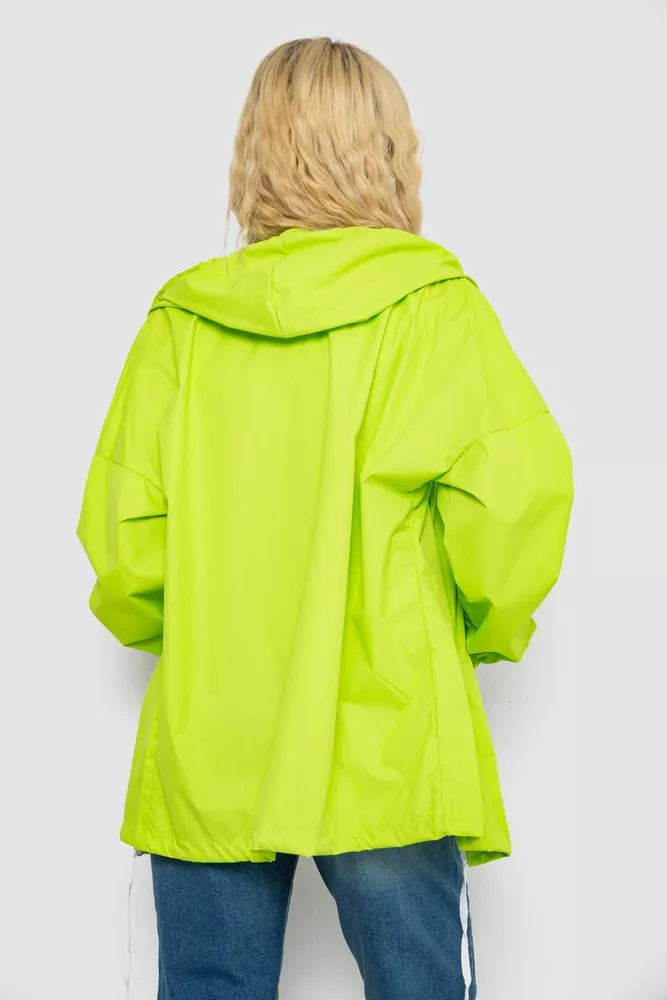 Купить Ветровка женская с капюшоном  -уценка, цвет салатовый, 238R102-1-U-3 - Фото №4