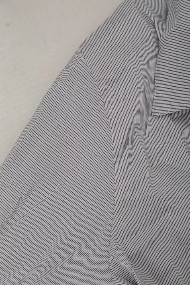 Купить Рубашка классическая в полоску  -уценка, цвет светло-серый, 230R644-U-99 - Фото №6