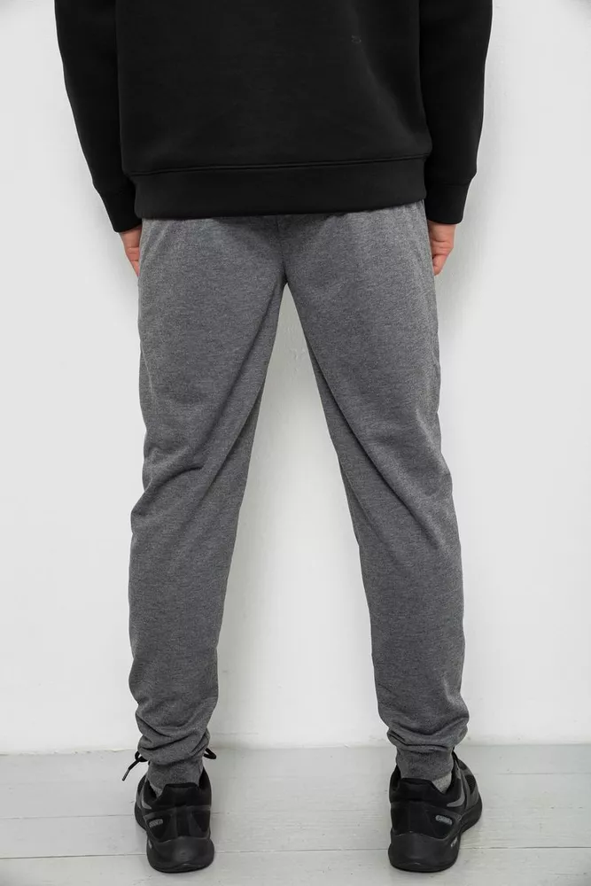 Купить Спортивные штаны мужские однотонные, цвет светло-серый, 244R41608 - Фото №4