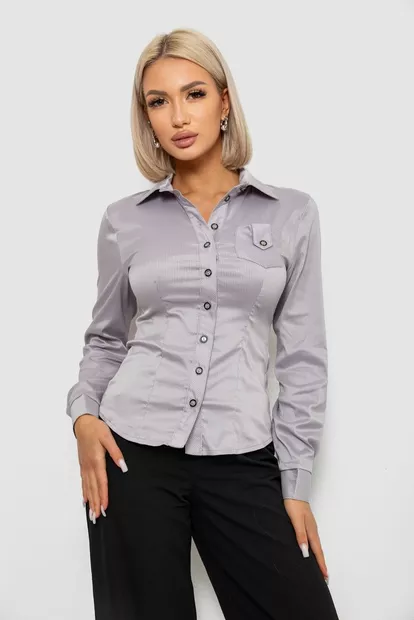 Сорочка класична в смужку  -уцінка, колір сірий, 230R644-2-U-18
