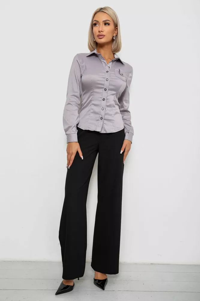 Купить Рубашка классическая в полоску  -уценка, цвет серый, 230R644-2-U-19 оптом - Фото №2