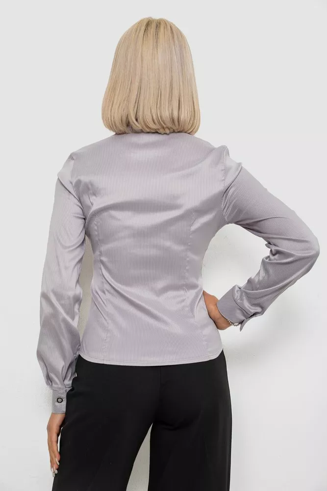 Купити Сорочка класична в смужку  -уцінка, колір сірий, 230R644-2-U-20 - Фото №4