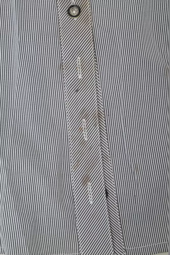 Купити Сорочка класична в смужку  -уцінка, колір сірий, 230R644-1-U-18 оптом - Фото №6