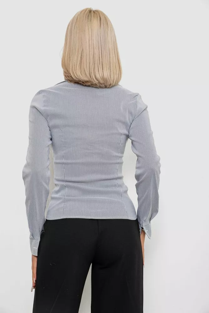 Купити Сорочка класична в смужку  -уцінка, колір сірий, 230R644-1-U-20 - Фото №4