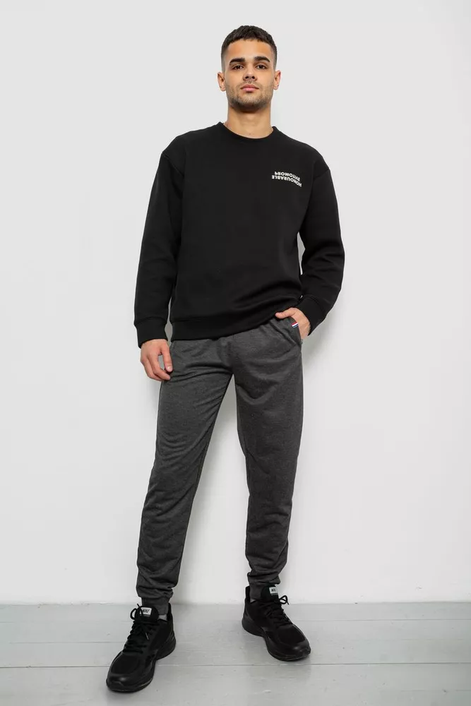 Купить Спортивные штаны мужские однотонные, цвет серый, 244R41608 - Фото №2