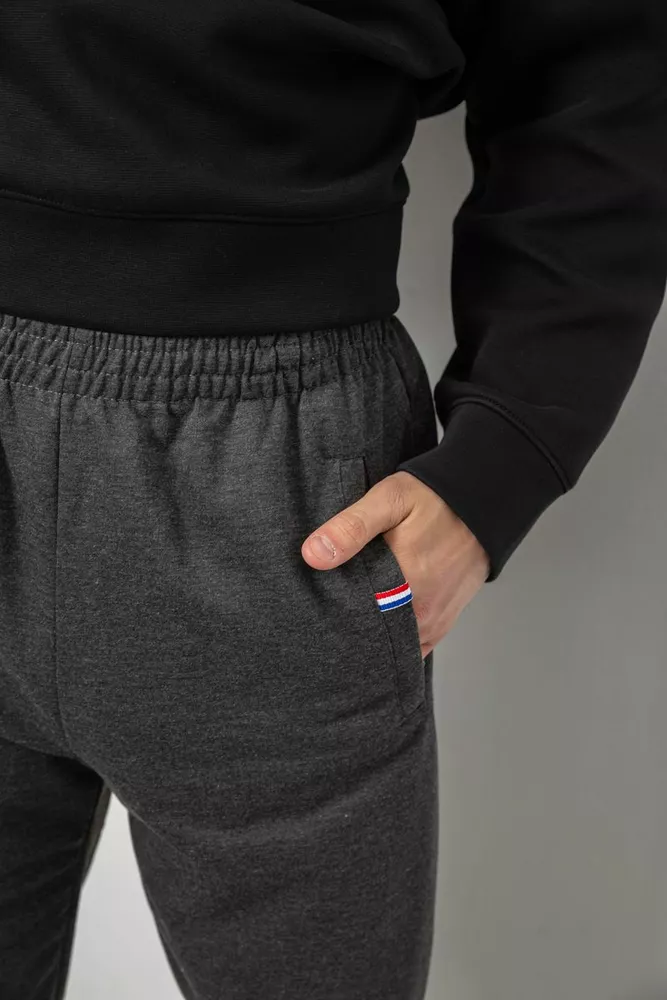 Купить Спортивные штаны мужские однотонные, цвет серый, 244R41608 - Фото №5