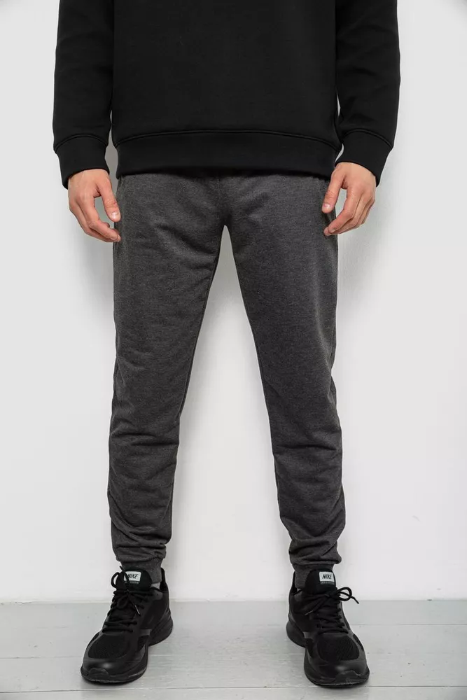 Купить Спортивные штаны мужские однотонные, цвет серый, 244R41608 - Фото №1