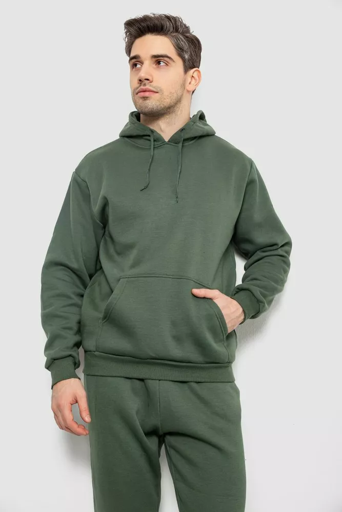 Купить Спортивный костюм мужской на флисе, цвет хаки, 244R9162 - Фото №2
