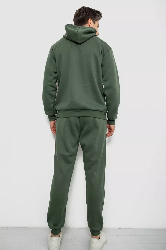 Купить Спортивный костюм мужской на флисе, цвет хаки, 244R9162 - Фото №4