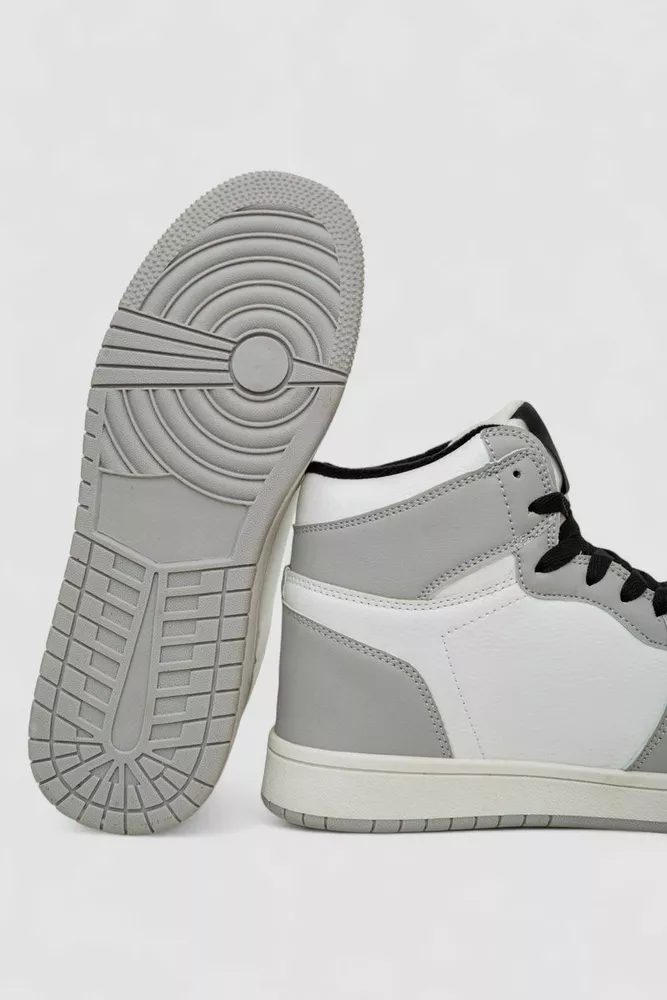 Купить Кроссовки мужские зимние на меху, цвет серо-белый, 248RH1010-20 - Фото №5