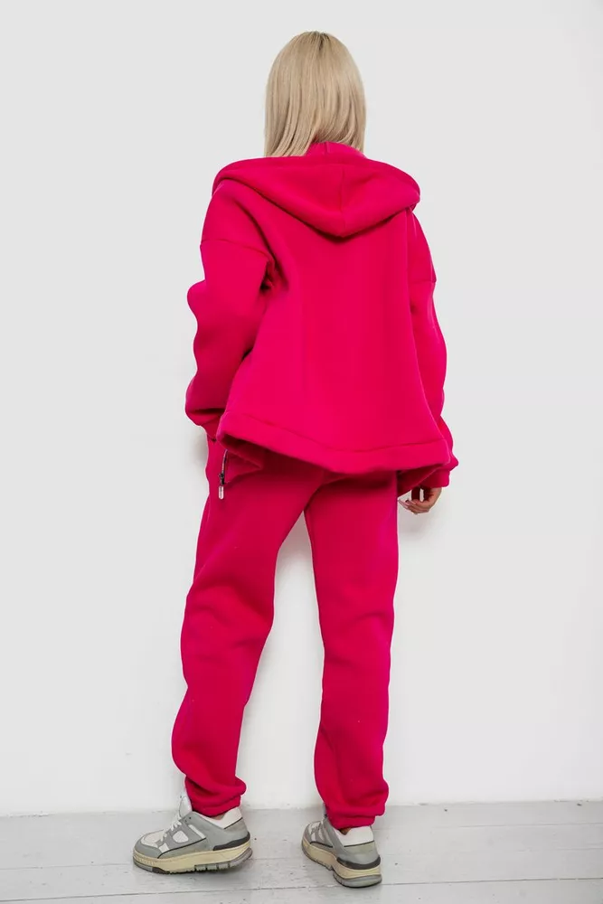 Купити Спортивний костюм жіночий на флісі  -уцінка, колір малиновий, 238R5715-U-8 - Фото №4