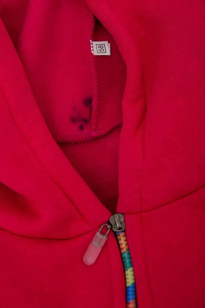 Купити Спортивний костюм жіночий на флісі  -уцінка, колір малиновий, 238R5715-U-8 - Фото №6