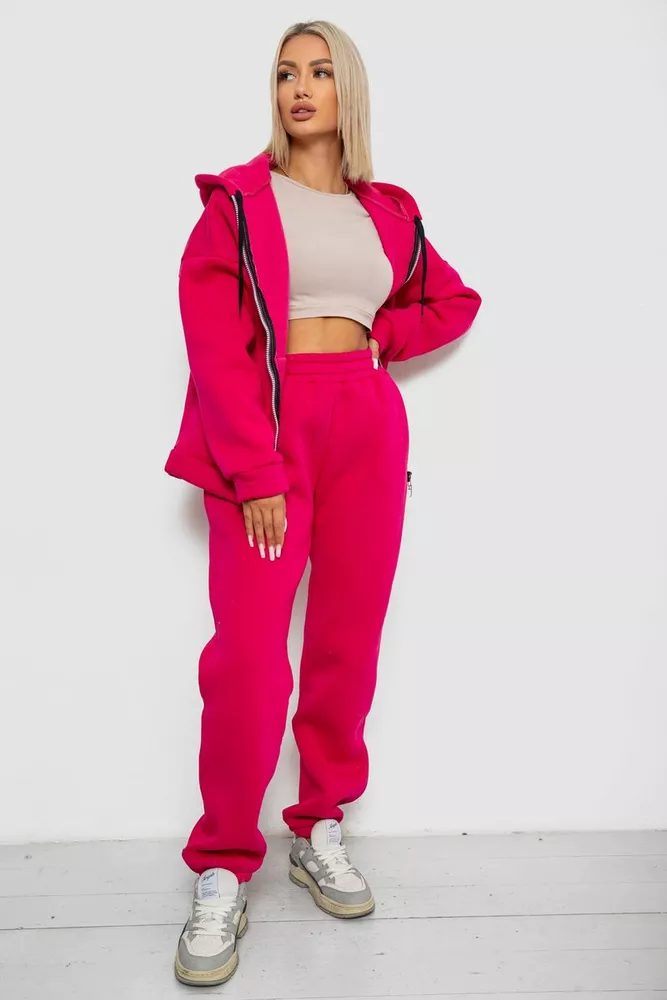 Купити Спортивний костюм жіночий на флісі  -уцінка, колір малиновий, 238R5715-U-8 - Фото №1