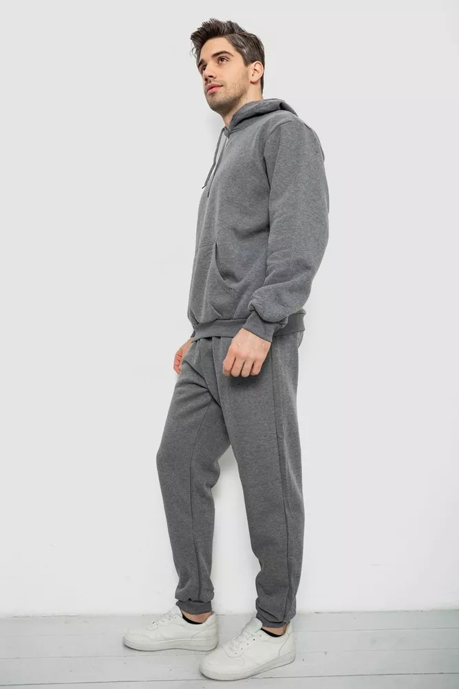 Купить Спортивный костюм мужской на флисе, цвет серый, 244R9162 - Фото №3