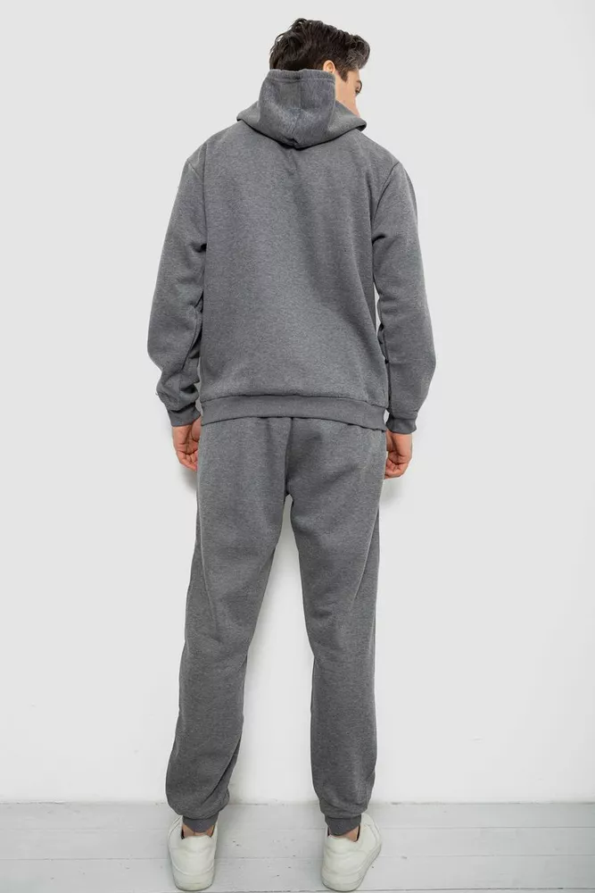 Купить Спортивный костюм мужской на флисе, цвет серый, 244R9162 - Фото №4