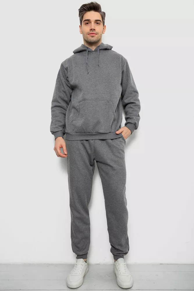 Купить Спортивный костюм мужской на флисе, цвет серый, 244R9162 - Фото №1