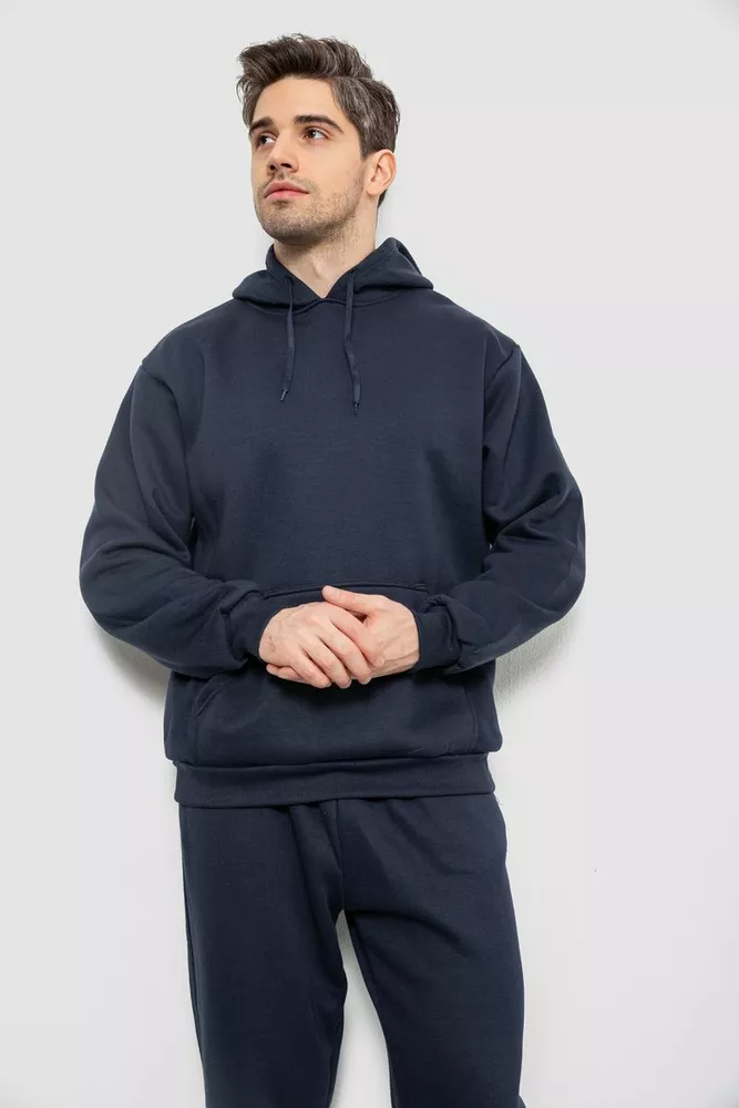 Купить Спортивный костюм мужской на флисе, цвет синий, 244R9162 - Фото №2